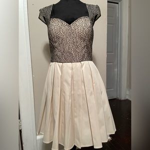 chi chi london short wedding dress Chi Chi Lace Wedding Dress with Short Sleeves in White, Size 10